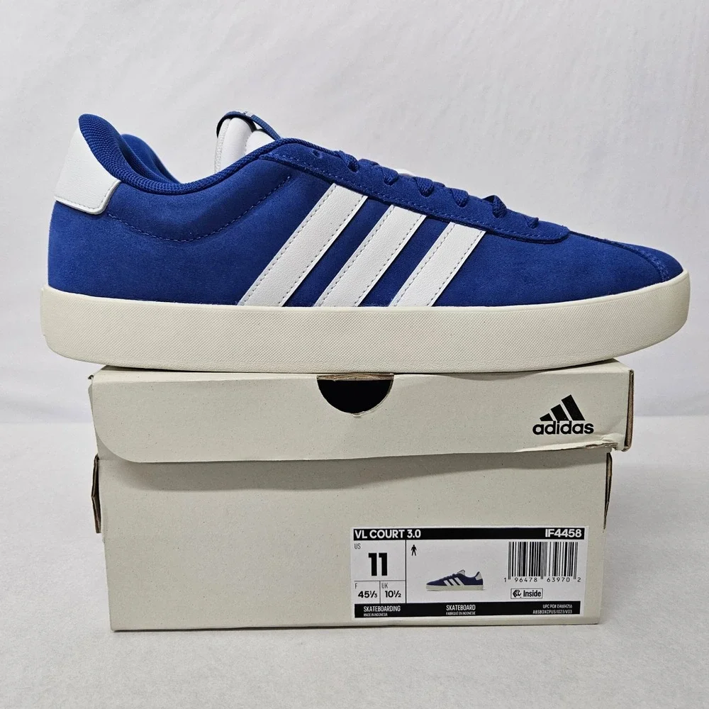 Adidas VL Court 3.0 Skateboarding Shoes IF4458 Blue White Men's Size 11